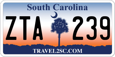 SC license plate ZTA239