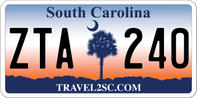 SC license plate ZTA240