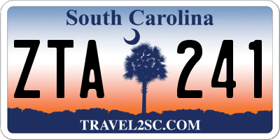 SC license plate ZTA241