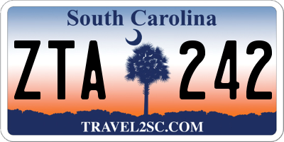 SC license plate ZTA242