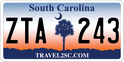 SC license plate ZTA243