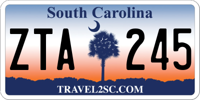 SC license plate ZTA245