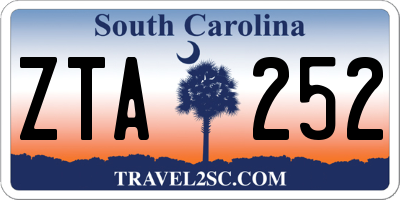 SC license plate ZTA252