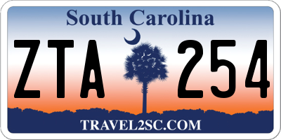SC license plate ZTA254