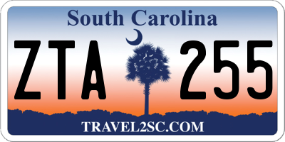 SC license plate ZTA255