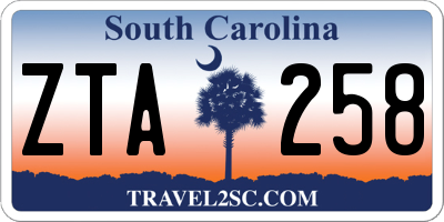 SC license plate ZTA258