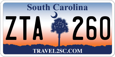SC license plate ZTA260