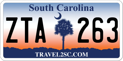 SC license plate ZTA263
