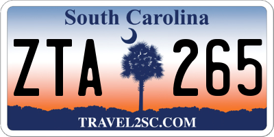 SC license plate ZTA265