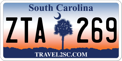 SC license plate ZTA269