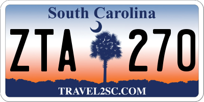 SC license plate ZTA270