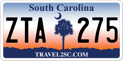SC license plate ZTA275