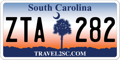 SC license plate ZTA282