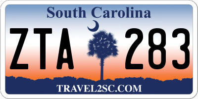 SC license plate ZTA283