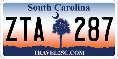 SC license plate ZTA287
