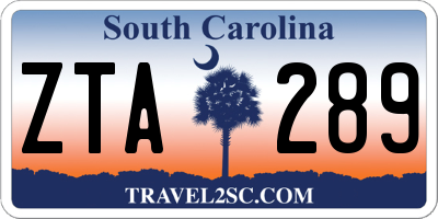 SC license plate ZTA289