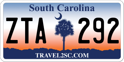 SC license plate ZTA292