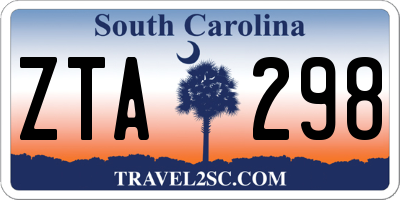 SC license plate ZTA298
