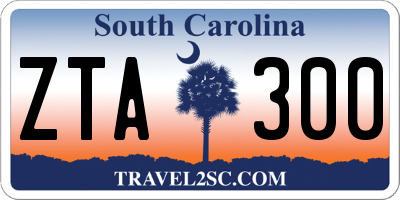 SC license plate ZTA300