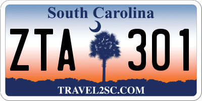 SC license plate ZTA301