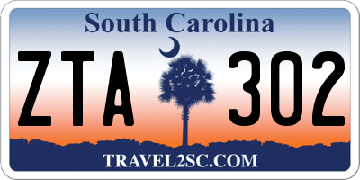 SC license plate ZTA302