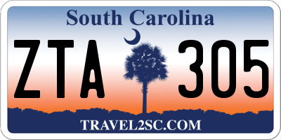 SC license plate ZTA305
