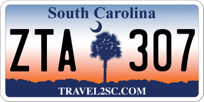 SC license plate ZTA307