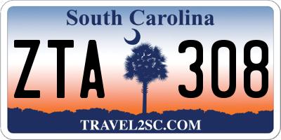 SC license plate ZTA308