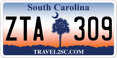 SC license plate ZTA309
