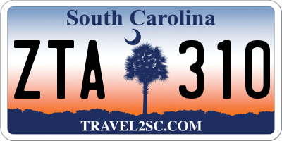SC license plate ZTA310