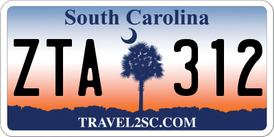 SC license plate ZTA312