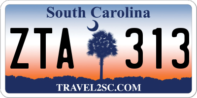 SC license plate ZTA313