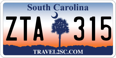 SC license plate ZTA315