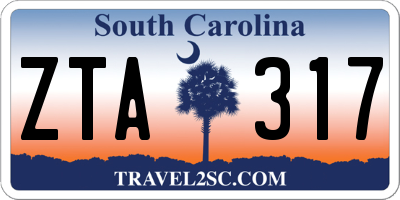 SC license plate ZTA317