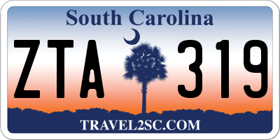 SC license plate ZTA319