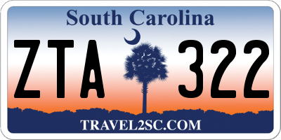 SC license plate ZTA322