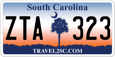 SC license plate ZTA323