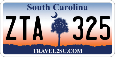 SC license plate ZTA325
