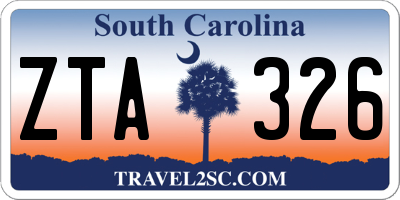 SC license plate ZTA326