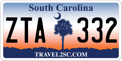 SC license plate ZTA332