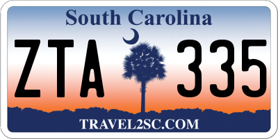 SC license plate ZTA335