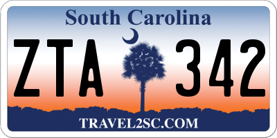 SC license plate ZTA342