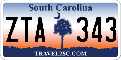SC license plate ZTA343