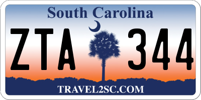 SC license plate ZTA344