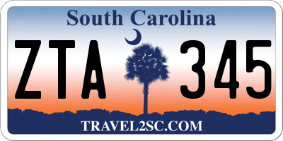 SC license plate ZTA345