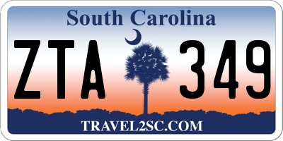 SC license plate ZTA349