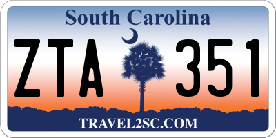 SC license plate ZTA351