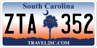 SC license plate ZTA352