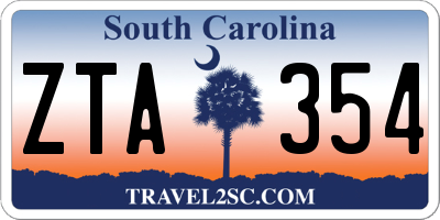 SC license plate ZTA354