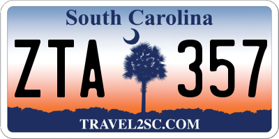 SC license plate ZTA357
